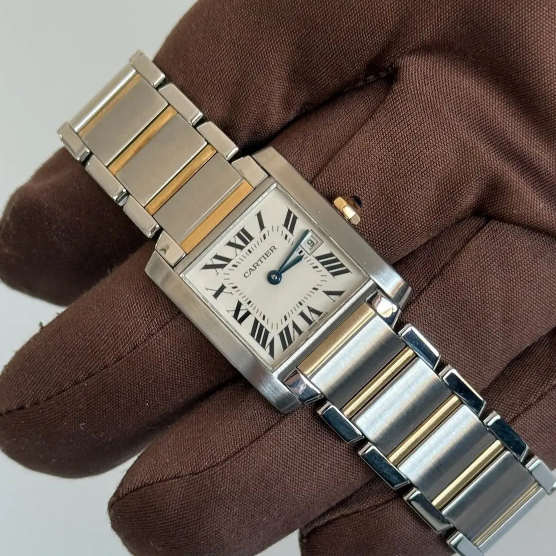 2003 Cartier Tank Française Medium Yellow Gold 2465 / 18kt Yellow / W51012Q4 / Mint Condition / Quartz / Box & Papers Just Watch It
