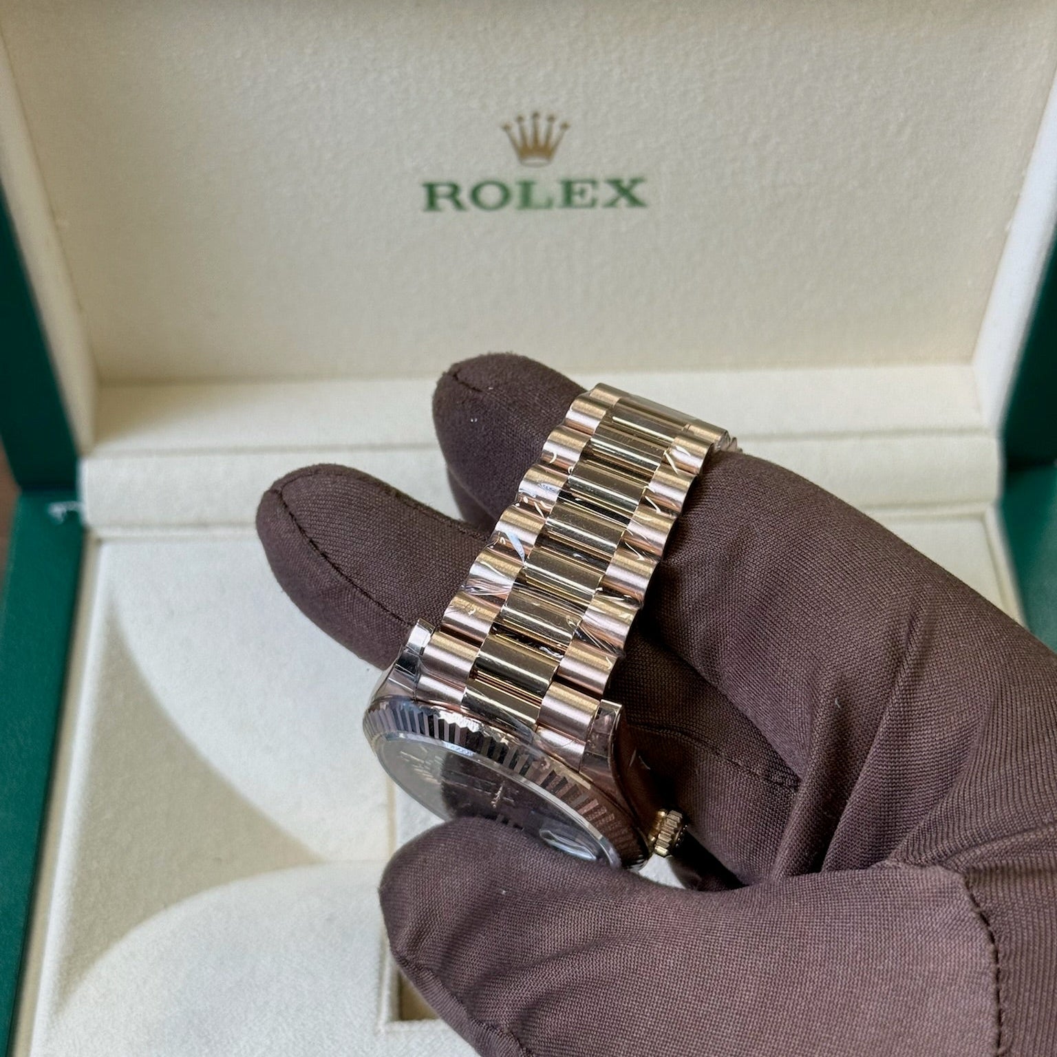 2025 Rolex Day Date 40 Ombre ‘Smoke’ Dial / 228234 / Rose Gold / Brand New & Unworn / Box & Papers Just Watch It
