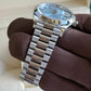 2022 Rolex Day Date 40 Platinum Ice Blue Motif Dial / 228206 / 40mm / Like New