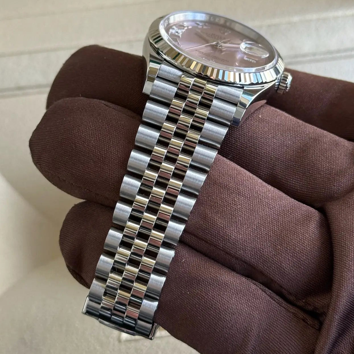 2025 Rolex Datejust 36 Pink Roman Diamond Dial / 126234 / Jubilee Band / Steel / Brand New & Unworn Just Watch It