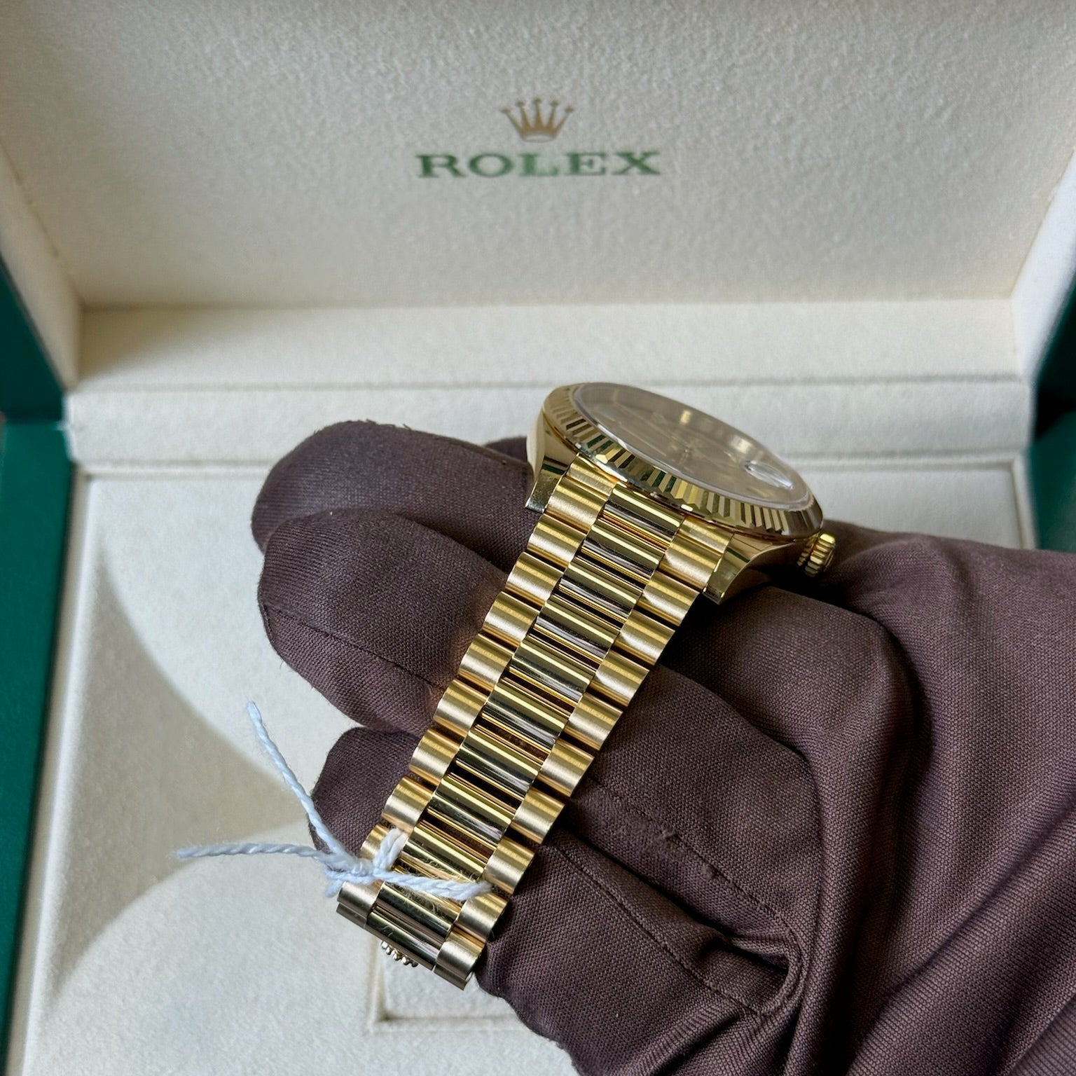 2025 Day Date 40 Champagne Baguette Diamond Dial / 228238 / Yellow Gold / Brand New & Unworn / Box & Papers Just Watch It