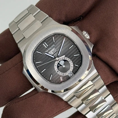 2019 Patek Philippe Nautilus Annual Calendar Moon Phases Grey 5726/1A-001 Discontinued / 40.5mm / Steel / Mint Condition