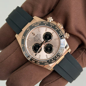 2025 Roles Daytona Cosmograph Sundust Dial 126515LN / Rose Gold on Oysterflex / Brand New & Unworn