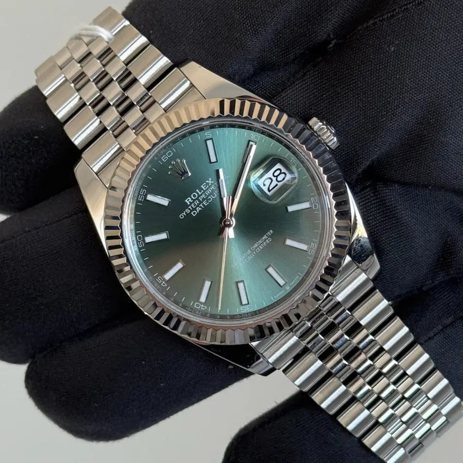 2023 Datejust 41 Mint Green Dial / 126334 / Jubilee Band / Brand New & Unworn / Box & Papers Just Watch It