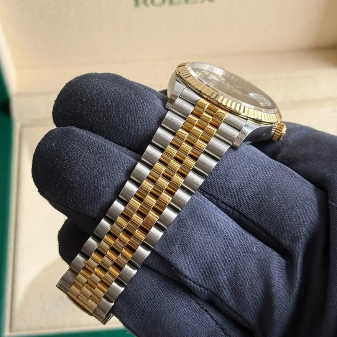 2022 Rolex Datejust 36 Black Diamond Dial / 126233 / Two Tone Yellow Gold / Jubilee Band / Mint Condition - Just Watch It