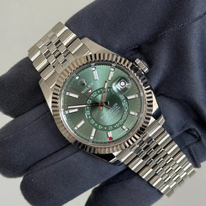 2024 Rolex Skydweller 42 Mint Green Dial / 336934 / Steel / Jubilee Band / Like New / Box & Papers Just Watch It