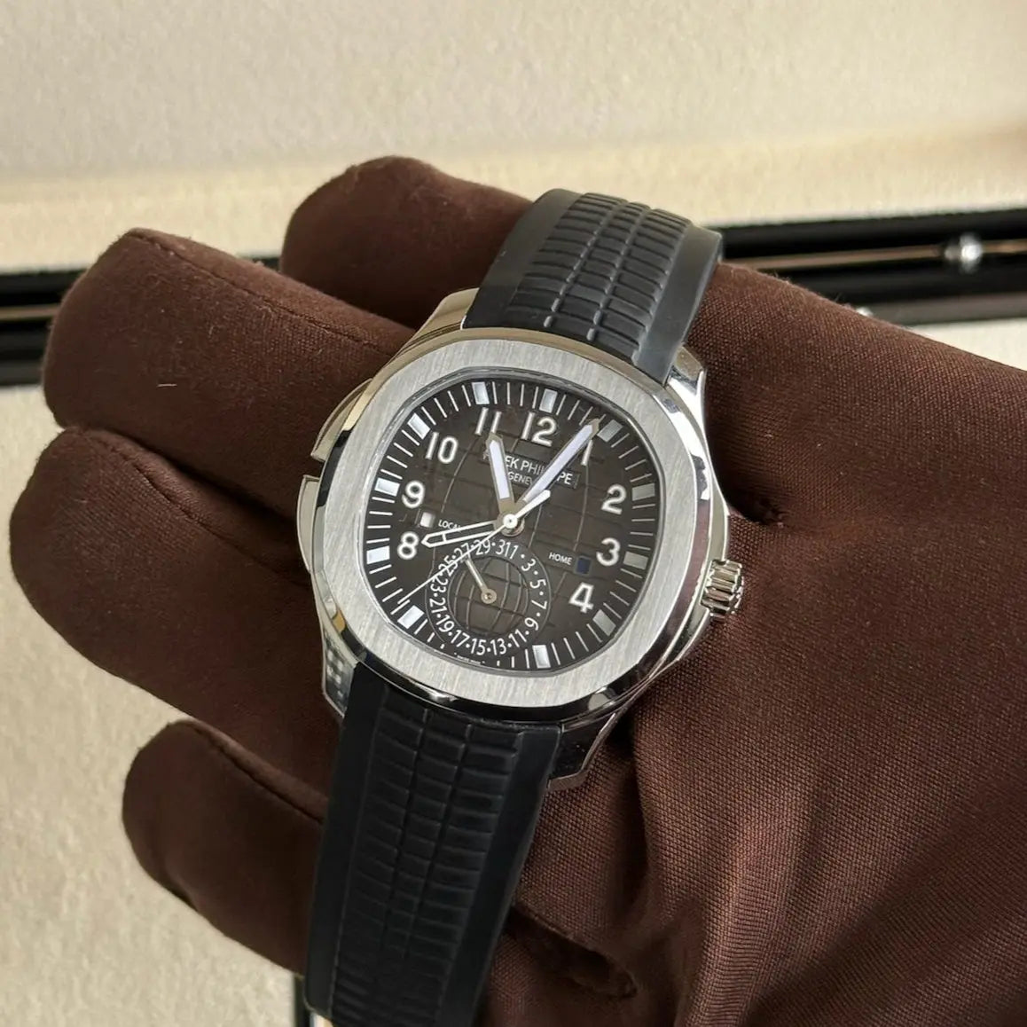 2020 Patek Philippe Aquanaut Travel Time / 5164a / Steel / Rubber Strap / 40.5mm / Like New / Box & Papers Just Watch It