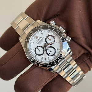2024 Rolex Daytona Cosmograph ‘Panda’ White Dial 126500LN / Black Ceramic Dial / Steel / Like New