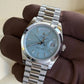 2022 Rolex Day Date 40 Platinum Ice Blue Motif Dial / 228206 / 40mm / Like New