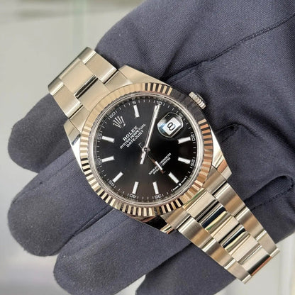 2024 Rolex Datejust 41 Black Dial / 126334 / Oyster Band / Steel / Brand New & Unworn - Just Watch It