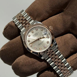 2025 Datejust 31 Silver Diamond Dial / 278271 / Rose Gold & Steel / Brand New & Unworn Just Watch It