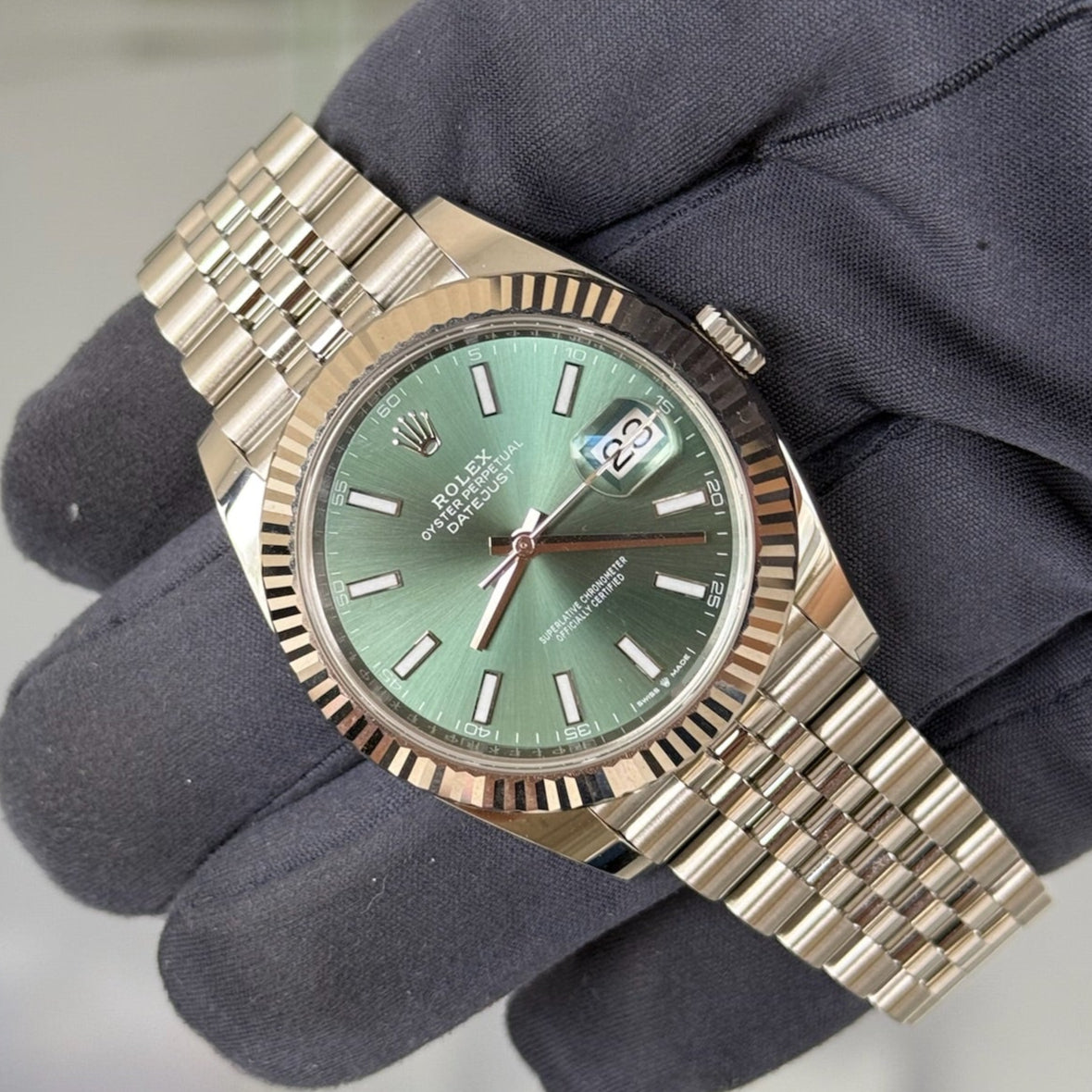 2025 Rolex Datejust 41 Mint Green Dial / 126334 / Jubilee Band / Brand New & Unworn - Just Watch It
