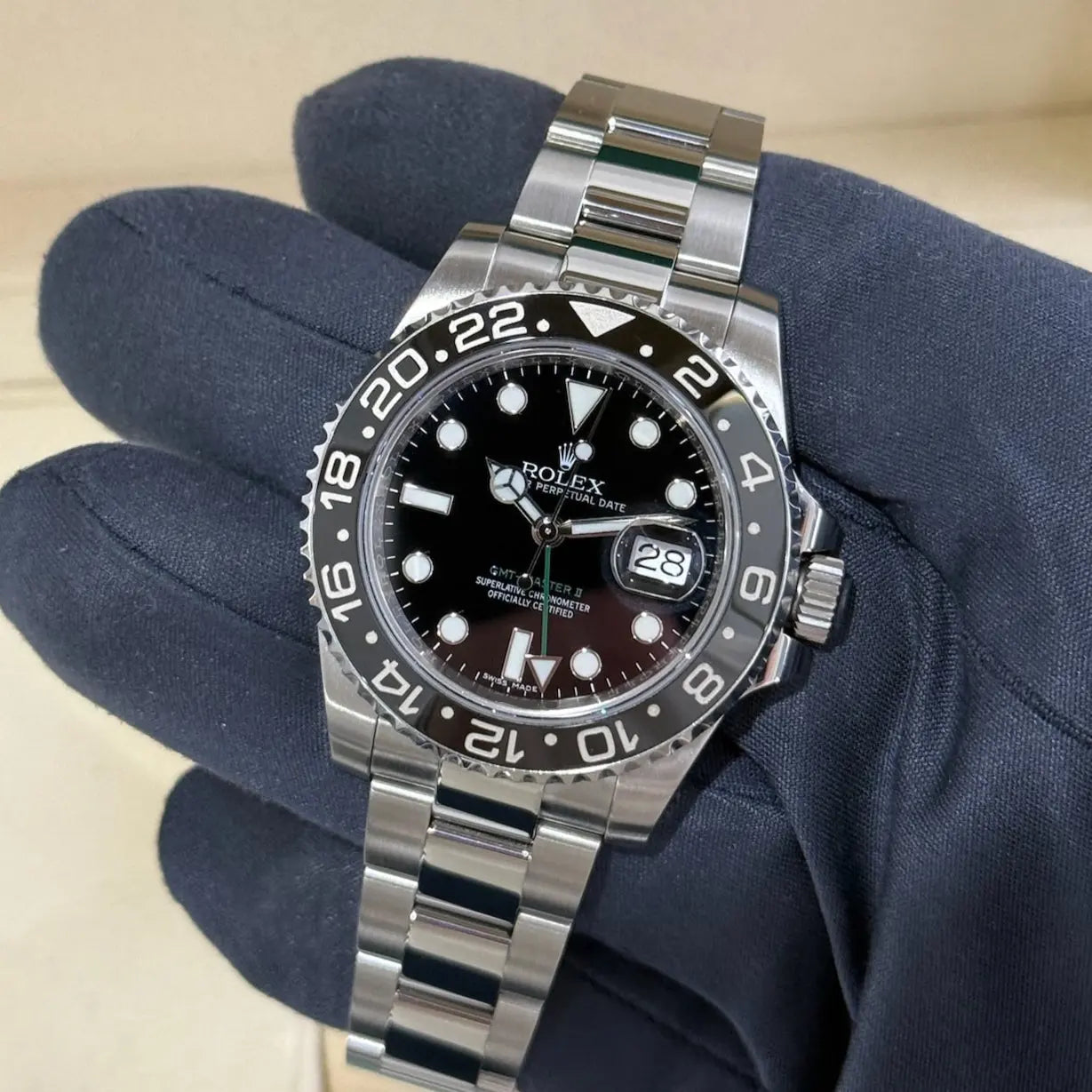 2018 Rolex GMT Master II 'Green Arrow' Black Dial / 116710LN / Steel / Oyster Band / Mint Condition / Box & Papers Just Watch It