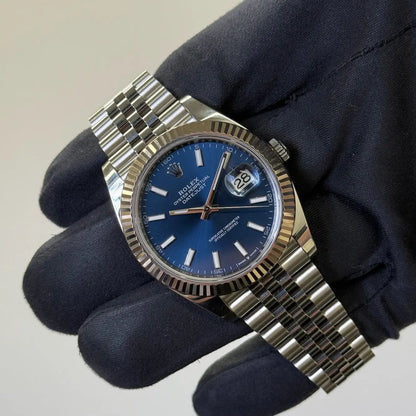 2021 Rolex Datejust 41 Blue Dial / 126334 / Steel / Mint Condition / Box & Papers Just Watch It