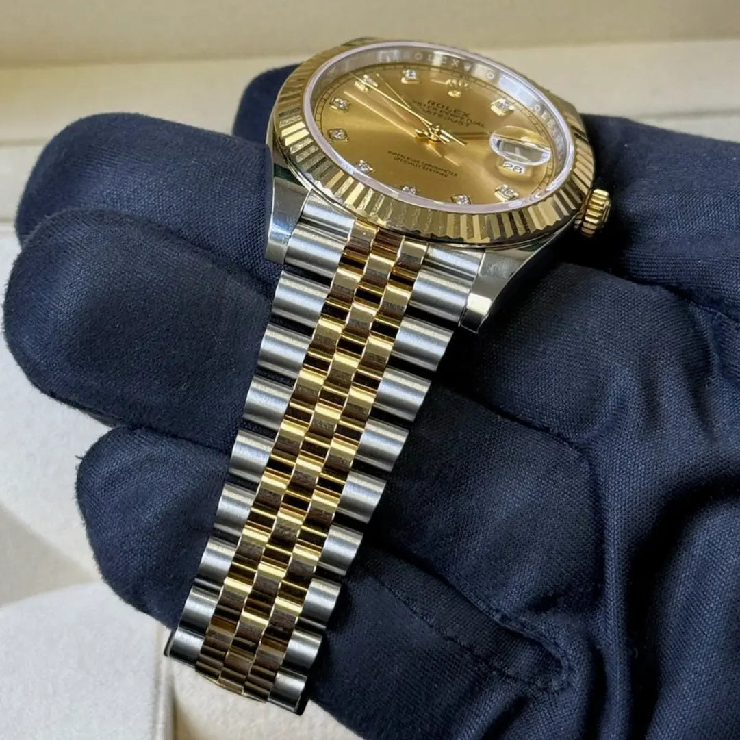 2025 Rolex Datejust 41 Champagne Diamond Dial / 126333 / Two Tone Yellow Gold / Brand New & Unworn / Box & Papers Just Watch It