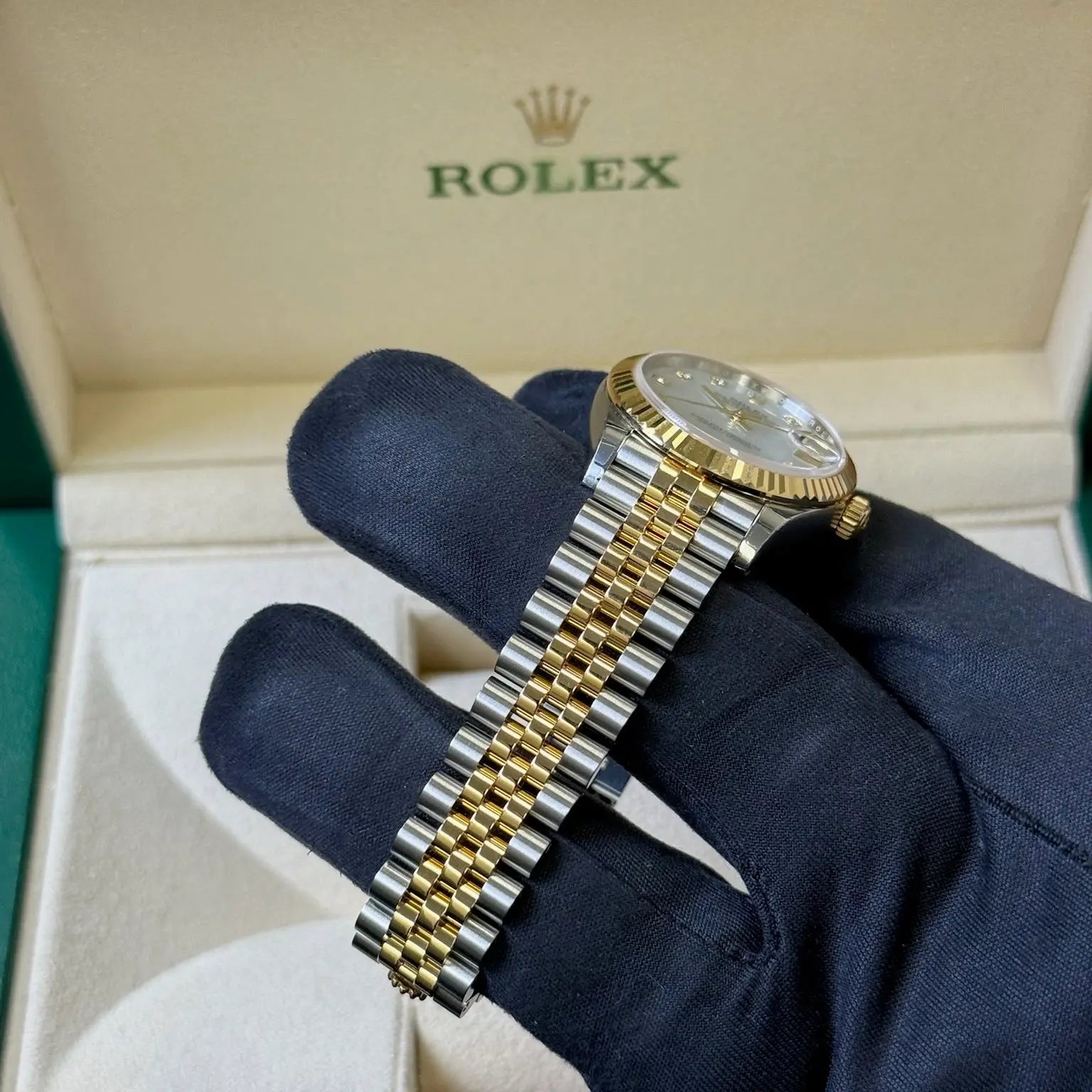 2022 Rolex Datejust 31 Mother of Pearl Diamond Dial / 278273 / Two Tone Yellow Gold & Steel / Like New / Box & Papers Just Watch It