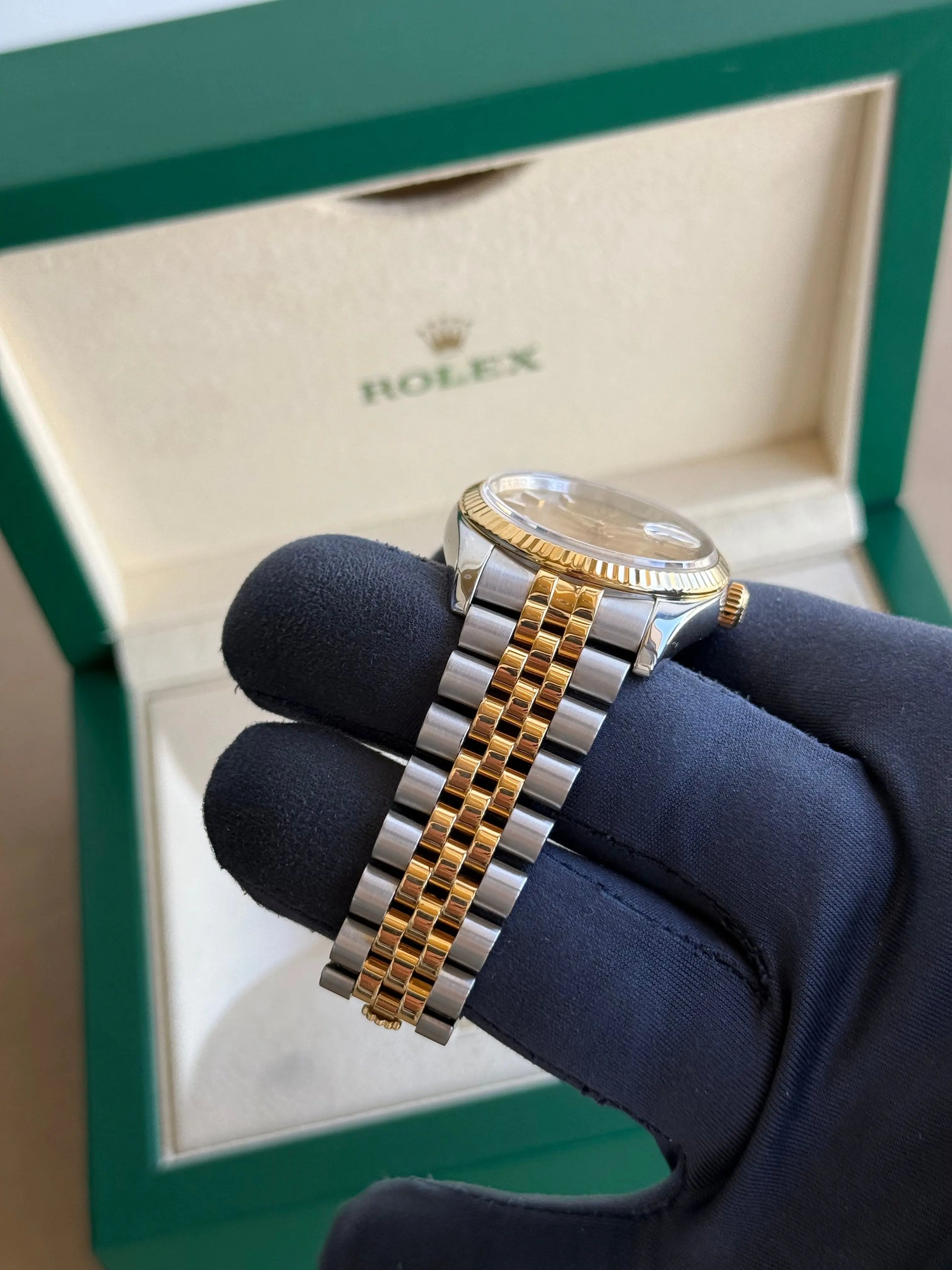 2007 Rolex Datejust 36 Champagne Dial 116233  / Two Tone Yellow Gold Gold / Box & Papers - Just Watch It Pty Ltd