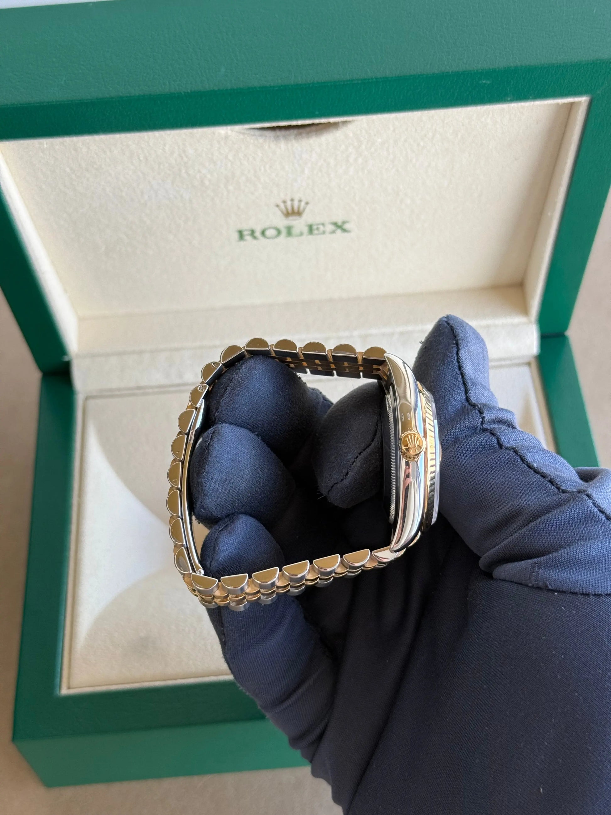 2007 Rolex Datejust 36 Champagne Dial 116233  / Two Tone Yellow Gold Gold / Box & Papers - Just Watch It Pty Ltd