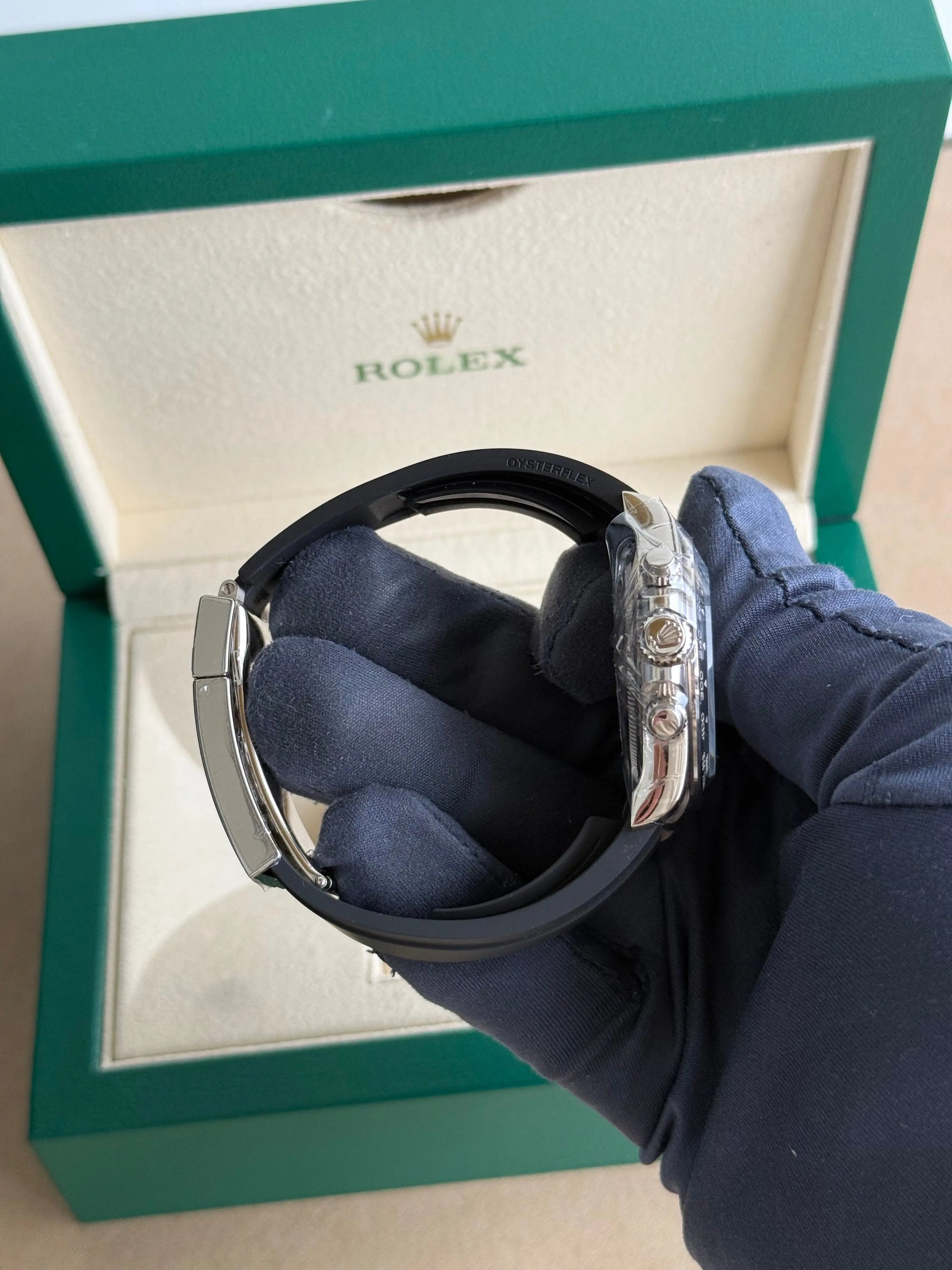 2024 Rolex Daytona Cosmograph 'Ghost' 126519LN / White Gold on Oysterflex / Box & Papers - Just Watch It Pty Ltd