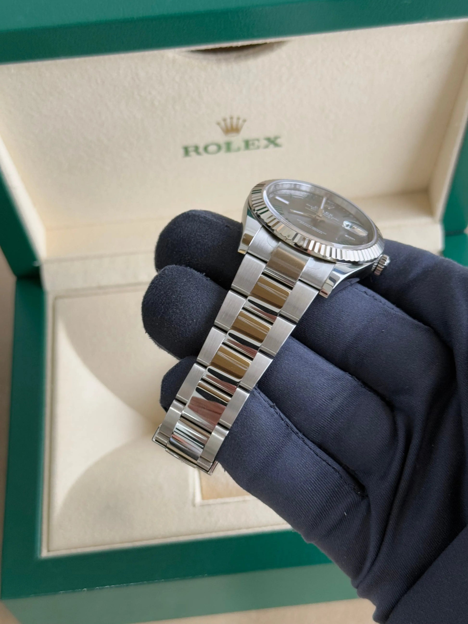 2024 Rolex Datejust 41 Wimbledon Dial 126334 / Oyster Band / Like New / Box & Papers - Just Watch It Pty Ltd