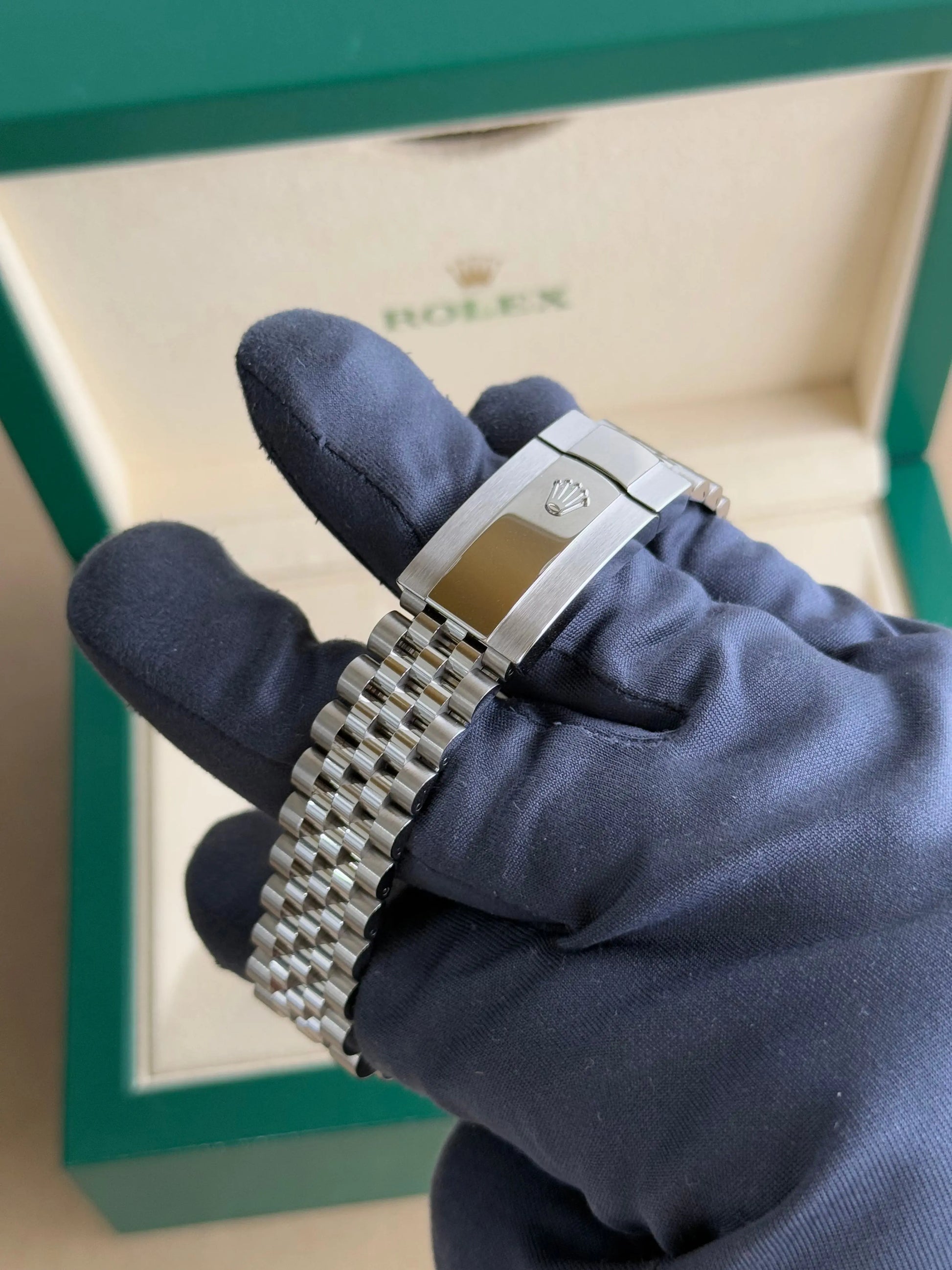 2024 Rolex Datejust 41 Green Motif Dial 126334 / Fluted Jubilee / Stainless Steel / Brand New - Just Watch It Pty Ltd