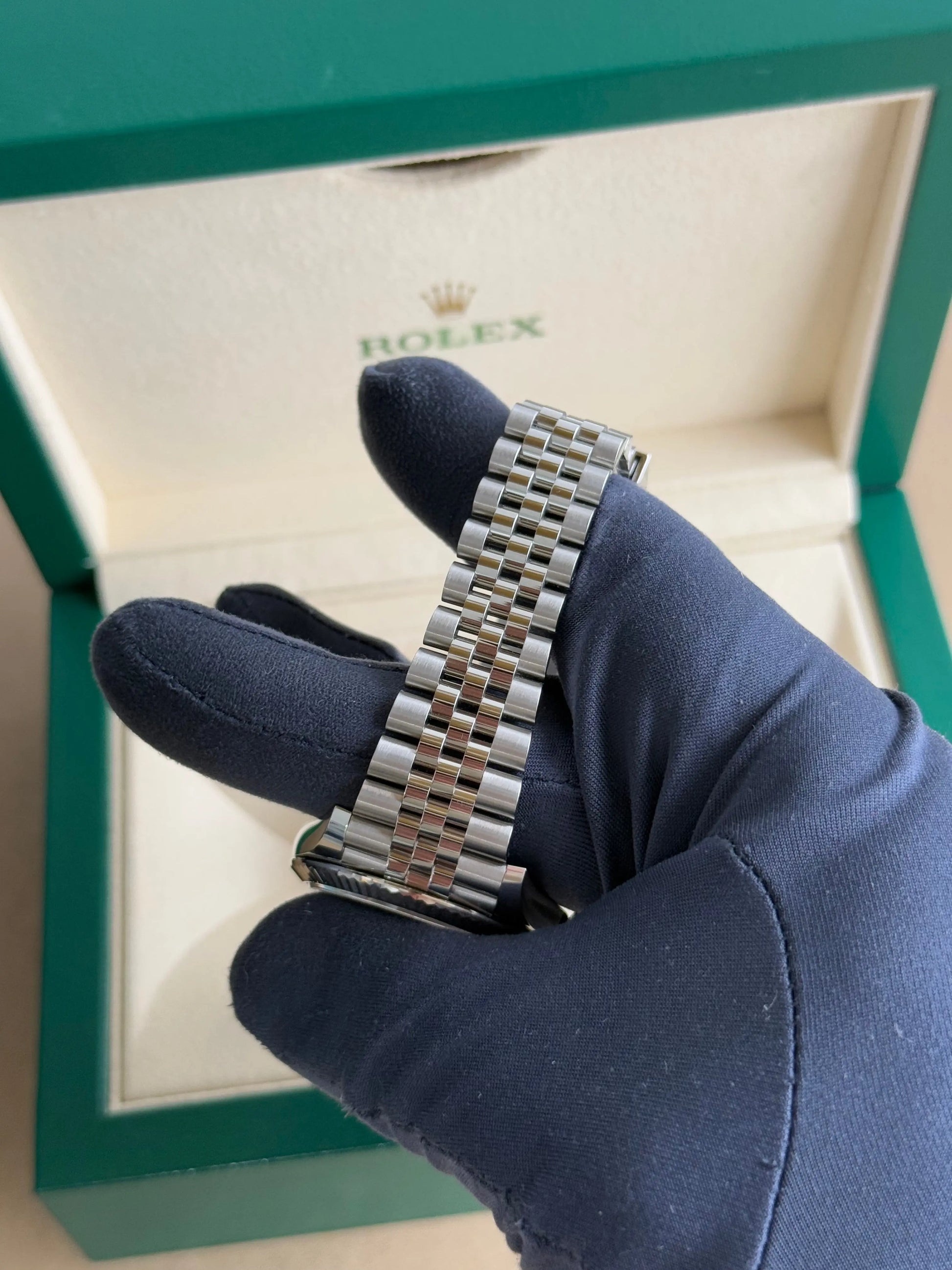 2024 Rolex Datejust 41 Green Motif Dial 126334 / Fluted Jubilee / Stainless Steel / Brand New - Just Watch It Pty Ltd
