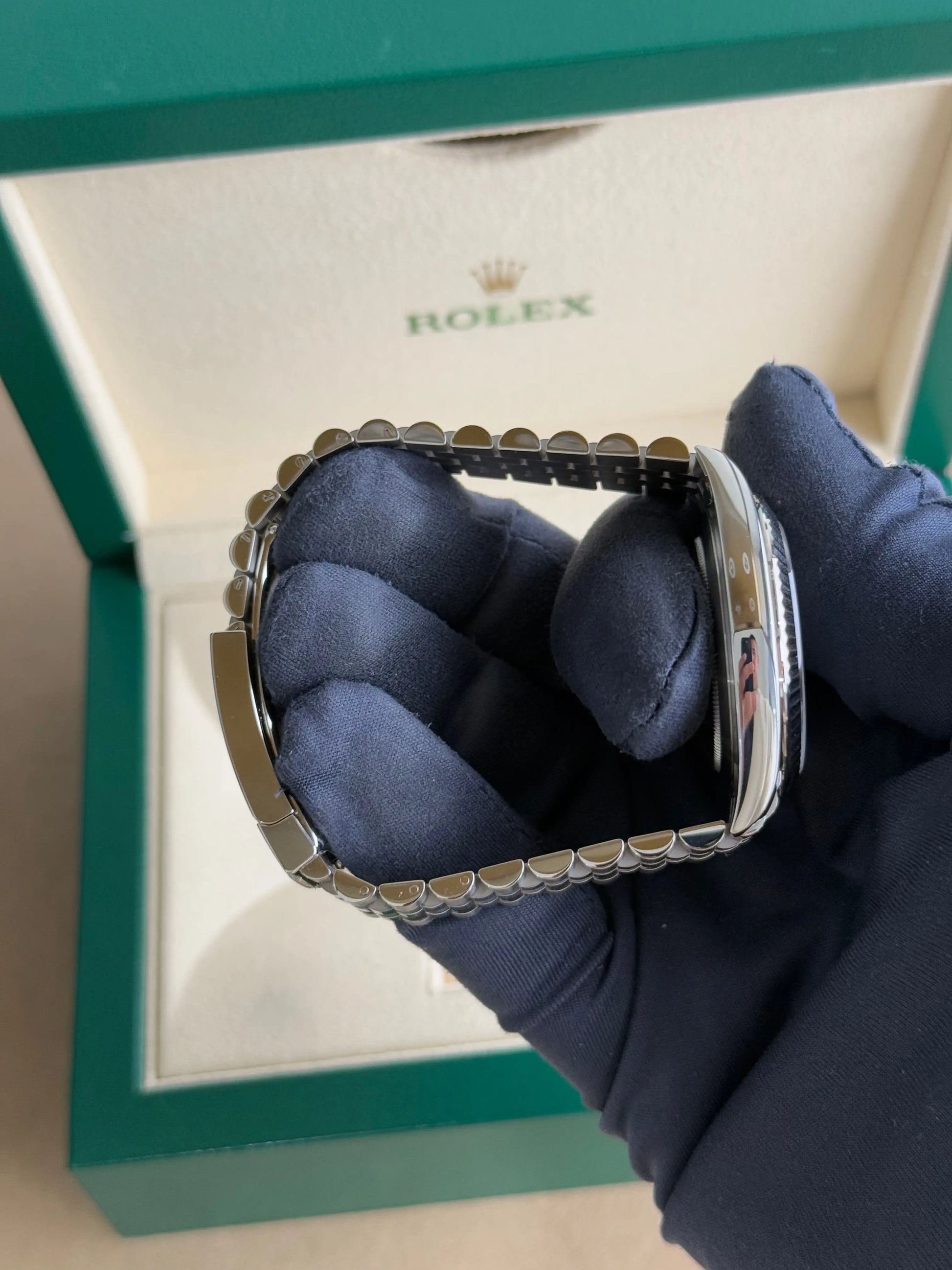 2024 Rolex Datejust 41 Green Motif Dial 126334 / Fluted Jubilee / Stainless Steel / Brand New - Just Watch It Pty Ltd