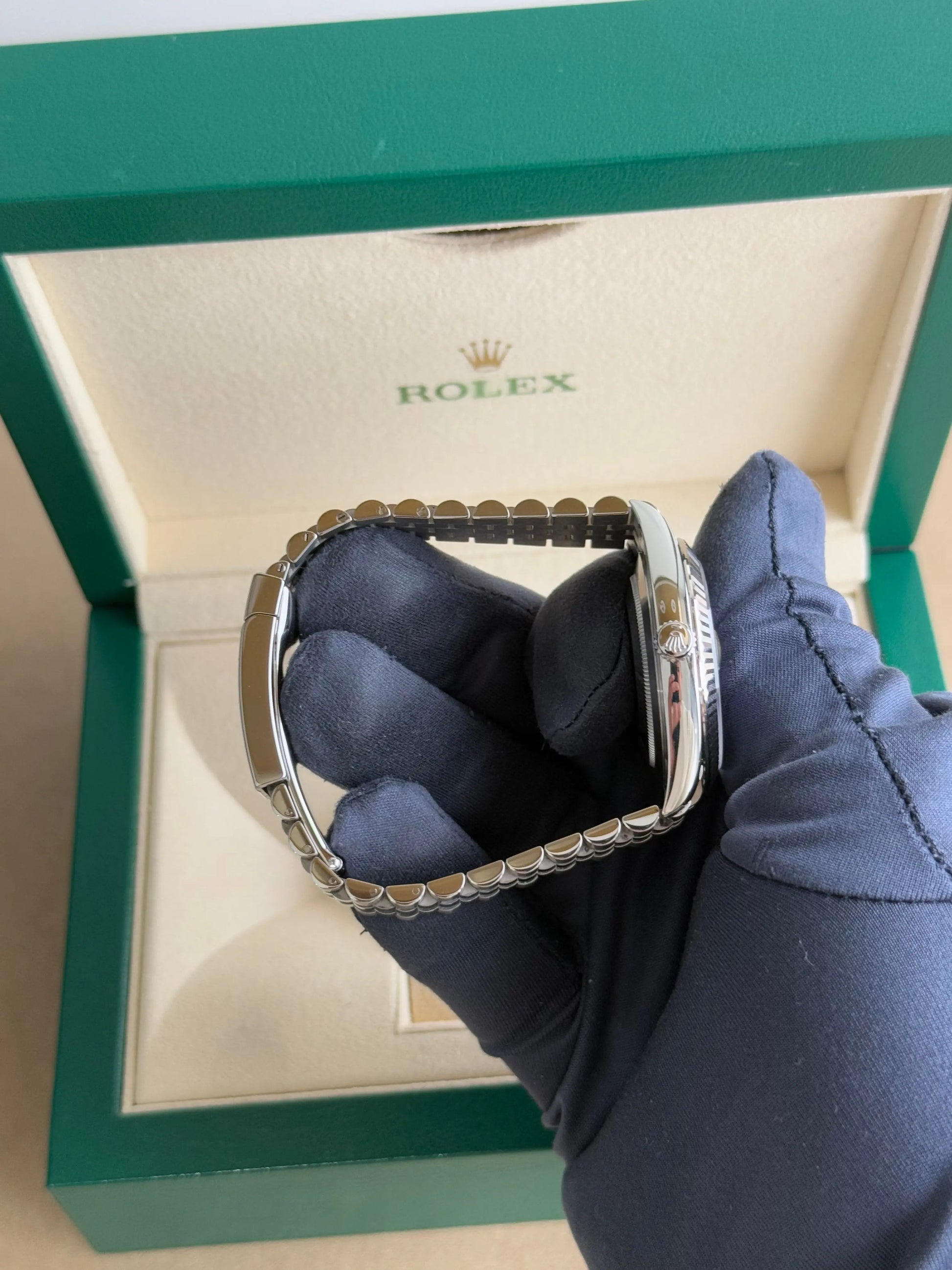 2024 Rolex Datejust 41 Blue Motif Dial 126344 / Fluted Bezel / Stainless Steel / Discontinued - Just Watch It Pty Ltd