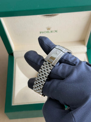 2024 Rolex Datejust 41 Blue Motif Dial 126344 / Fluted Bezel / Stainless Steel / Discontinued - Just Watch It Pty Ltd