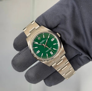 2024 Rolex Oyster Perpetual 41 Green Dial 124300 / Steel / Brand New & Unworn - Just Watch It Pty Ltd