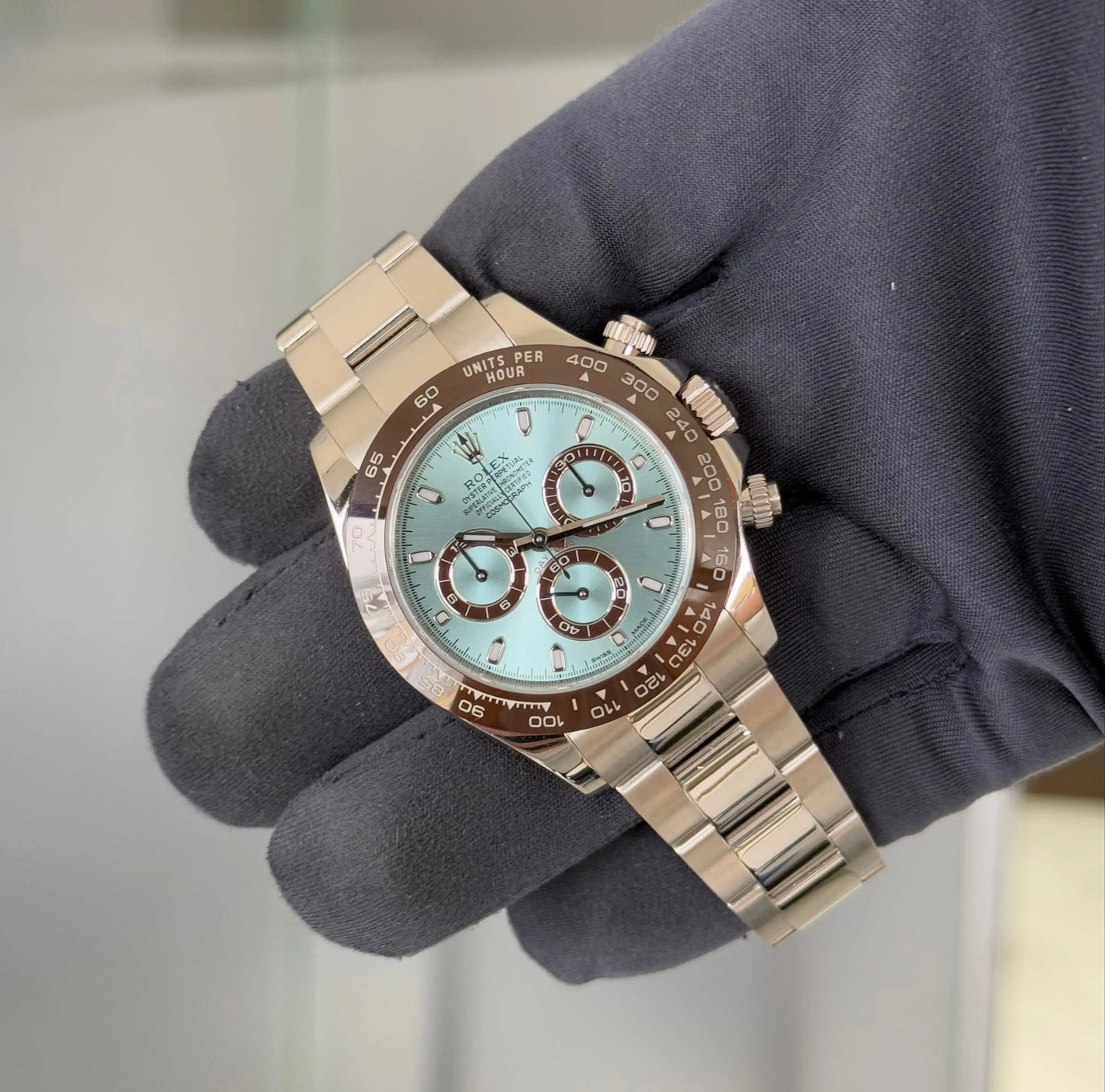 2017 Rolex Daytona Cosmograph Ice Blue Dial 116506 / Platinum / Mint Condition / Box & Papers - Just Watch It Pty Ltd