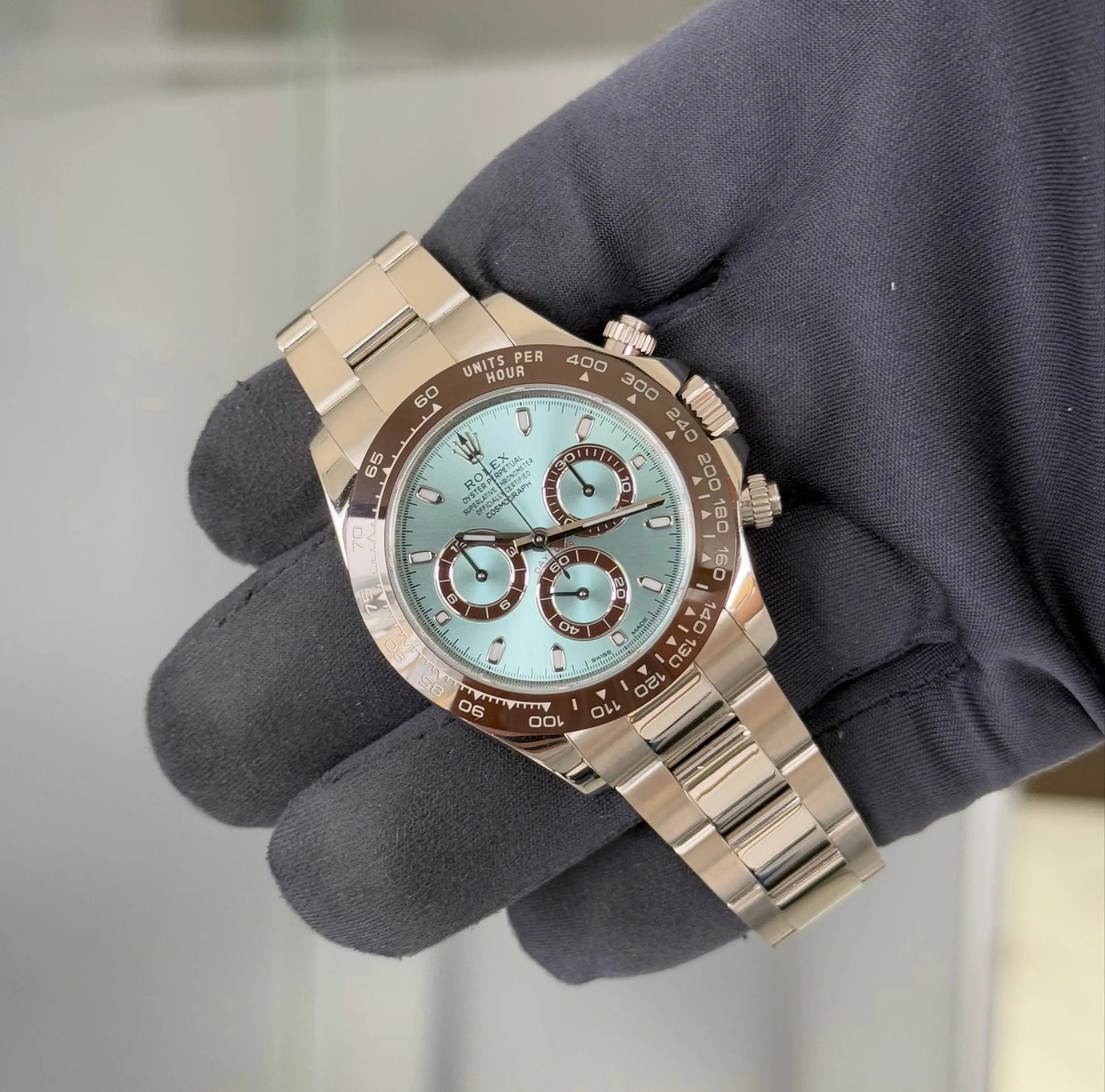2017 Rolex Daytona Cosmograph Ice Blue Dial 116506 / Platinum / Mint Condition / Box & Papers - Just Watch It Pty Ltd