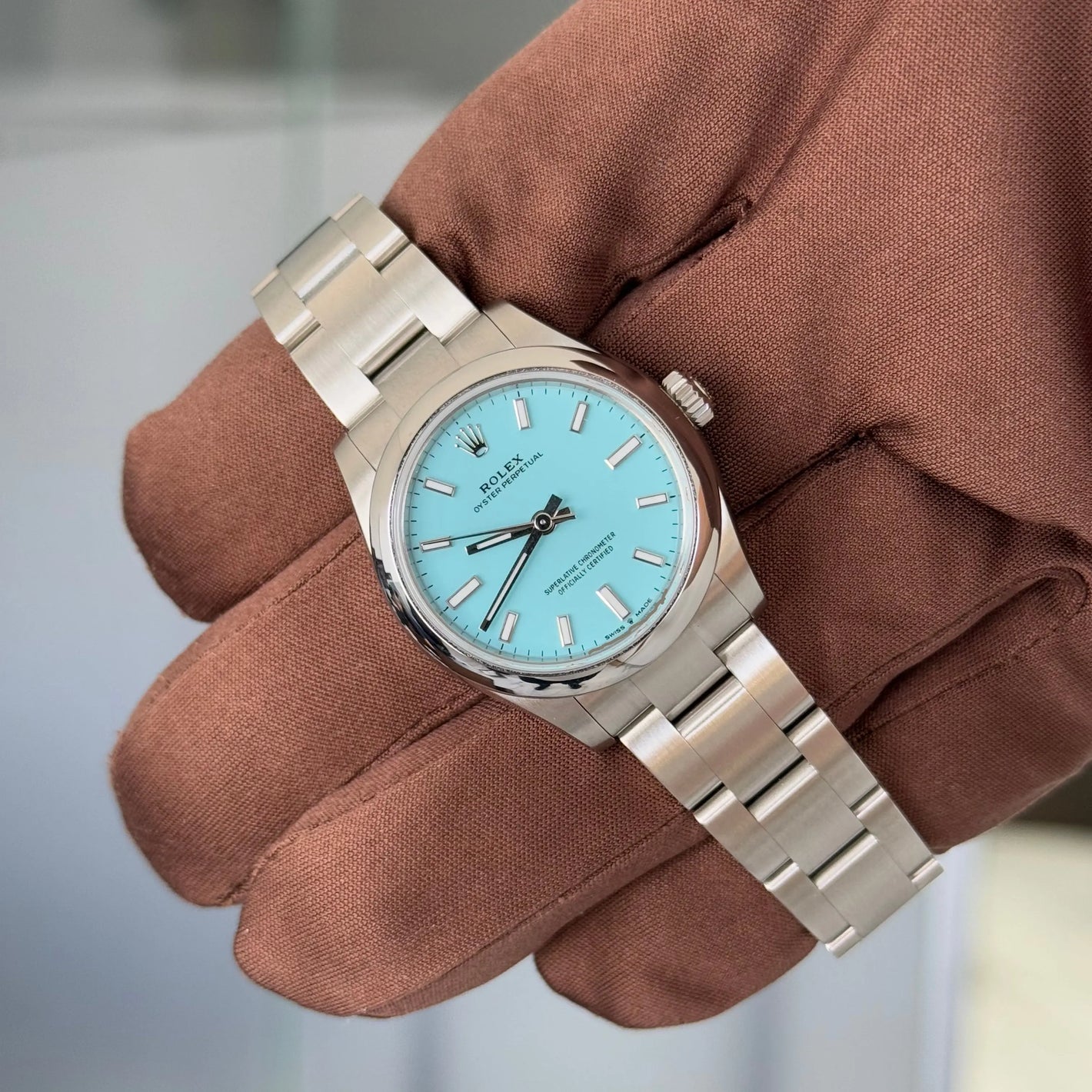 2025 Rolex Oyster Perpetual 31 Tiffany Blue 277200 / Oyster Steel / Brand New & Unworn - Just Watch It Pty Ltd