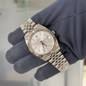 2025 Rolex Datejust 41 Silver Dial 126334 Jubilee Band Fluted Bezel - Justwatchit