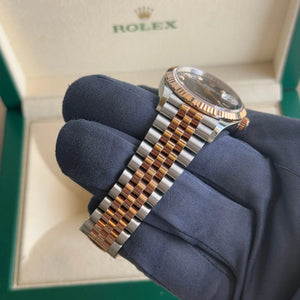 2024 Rolex Datejust 36 Black Diamond Dial 126231 / Two Tone Rose Gold / Like New - Justwatchit