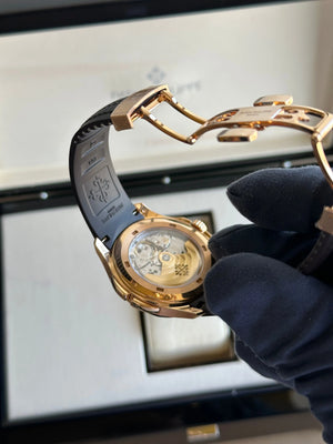 2022 Patek Philippe Aquanaut Time Travel Rose Gold Brown Dial 5164R-001 / 40.8mm - Just Watch It Pty Ltd