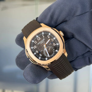 2022 Patek Philippe Aquanaut Time Travel Rose Gold Brown Dial 5164R-001 / 40.8mm - Just Watch It Pty Ltd