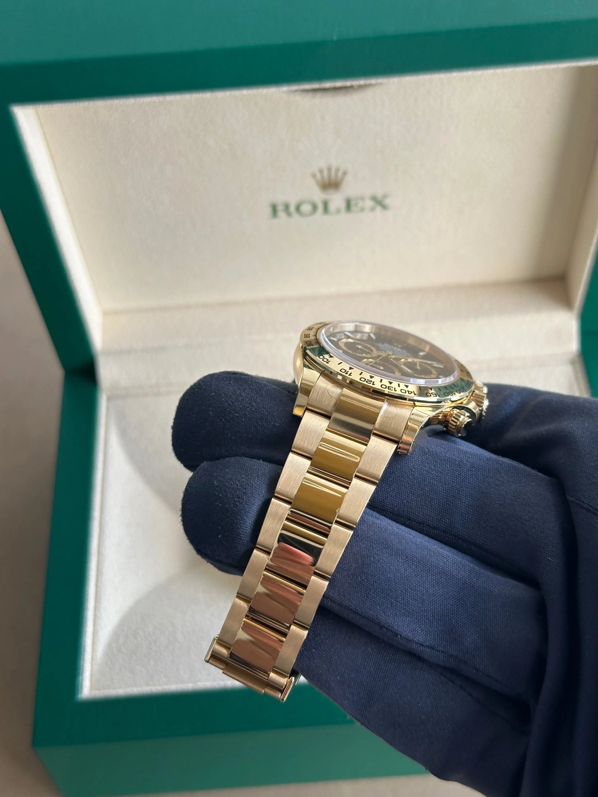 2025 Rolex Daytona Cosmograph Black Dial 126508 / Yellow Gold / Box & Papers - Just Watch It Pty Ltd
