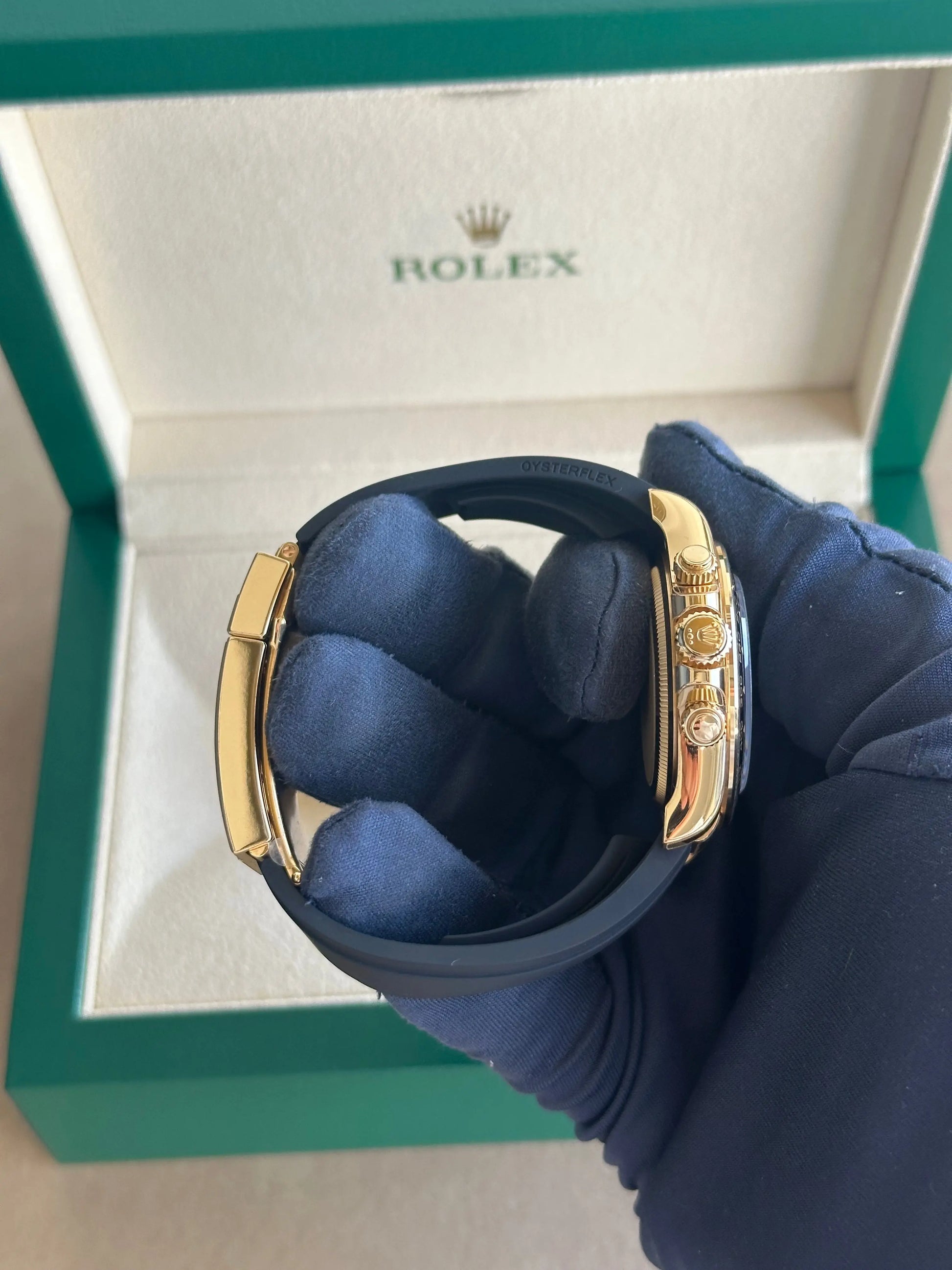 2025 Rolex Daytona Cosmograph 'Pikachu' 126518LN / Yellow Gold on Oysterflex / Box & Papers - Just Watch It Pty Ltd
