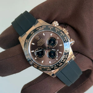 2022 Rolex Daytona Cosmograph ‘Chocolate Dial’ / 116515LN / Rose Gold on Oysterflex / Like New